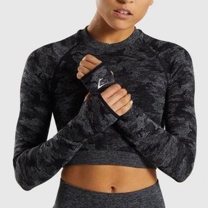 Camo seamless crop top